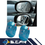 2x Pellicola Antipioggia Specchietto Retrovisore Ovale Antiriflesso Universale