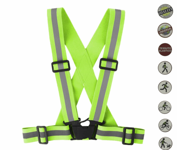 Bretelle Riflettenti Gilet Di Segnalazione Catarifrangenti Alta Visibilità Bici