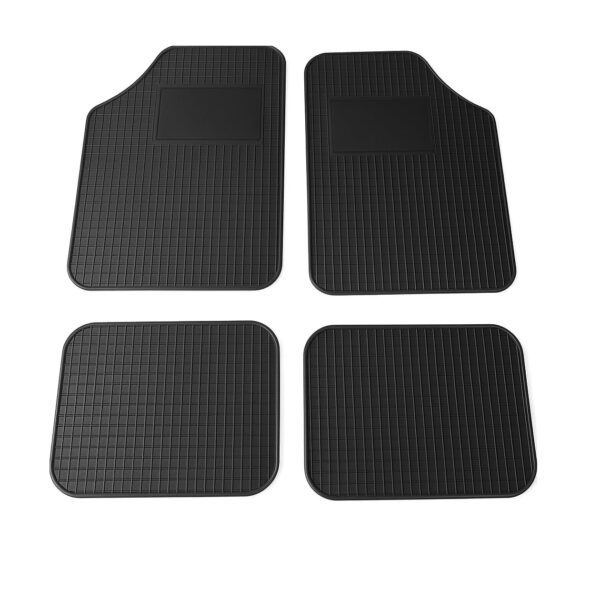 Set 4 Tappeti Per Auto In Gomma Tappetini Universali Antiscivolo Sagomabili Neri