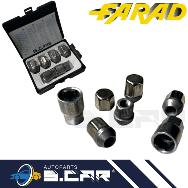 FARAD Kit 4 Dadi Antifurto Per Mazda CX5 Per Cerchi in Lega e Acciaio HA1