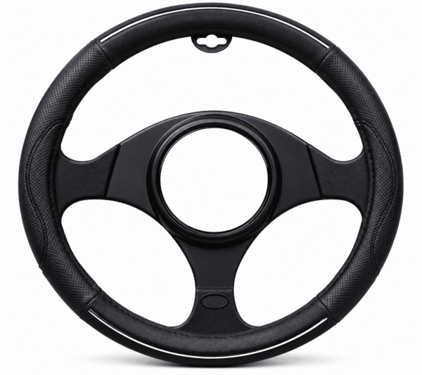 Coprivolante Pelle Universale Nero Auto Tuning Copertura Sterzo 37-39 cm