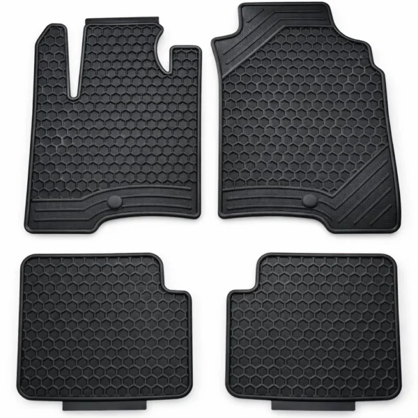 Set 4 Tappetini In Gomma Su Misura Tappeti Per Panda 312 Antiscivolo Neri