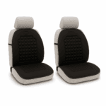 Coppia Coprisedili Massaggianti Schienali Per Auto Sedie Ufficio Universali Neri