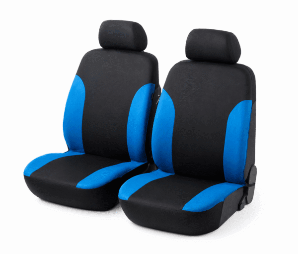 Coppia Coprisedili Anteriori Schienali Per Auto Universali Sportivi Blu 023