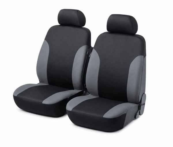 Coppia Coprisedili Anteriori Schienali Per Auto Universali Sportivi Grigio 024
