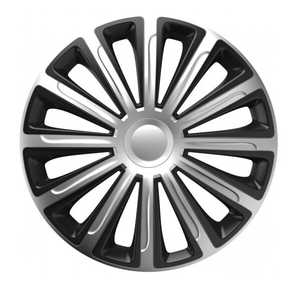 Set 4 Copricerchi 16″ Pollici Universali Coppe Copri Ruota Borchie Bicolore