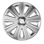 Set 4 Copricerchi Universali 16'' In Abs Coppe Ruota Copriruota Avietor Grigi