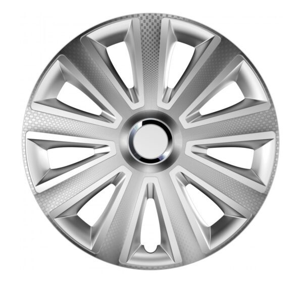 Set 4 Copricerchi Universali 16'' In Abs Coppe Ruota Copriruota Avietor Grigi