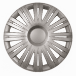 Set 4 Copricerchi 15'' Pollici Universali Coppe Copri Ruota Silver Active Grigi