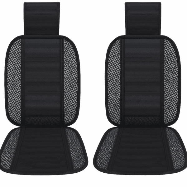Set Schienali Universali Per Auto Supporto Lombare Coprisedili Traspiranti Neri