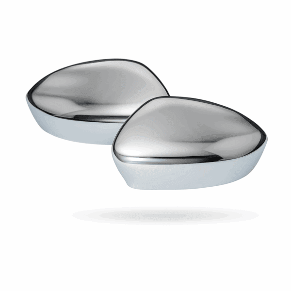 Coppia Calotte Specchio Retrovisore Cromate Per Fiat 500 Grande Punto