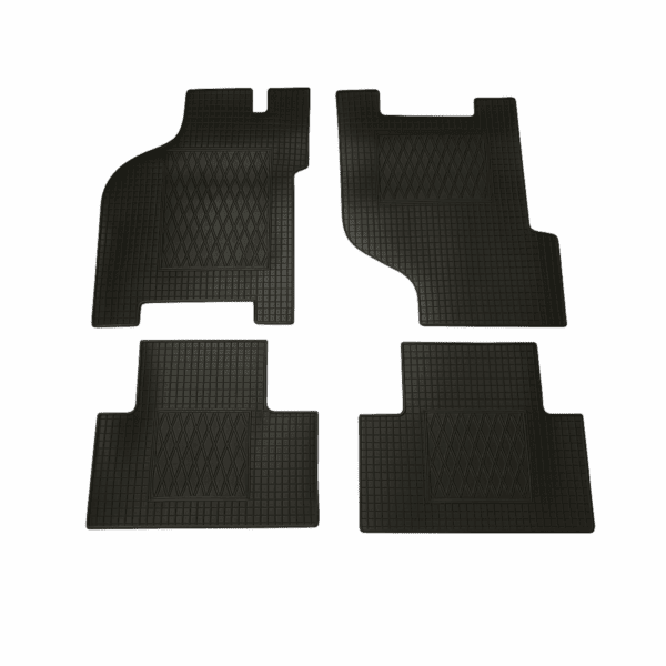 Set 4 Tappetini In Gomma Su Misura Tappeti Per Panda 141 Antiscivolo Neri