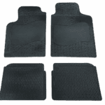 Set 4 Tappetini In Gomma Su Misura Tappeti Per 500 da 2007 Antiscivolo Neri