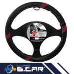 COPRIVOLANTE in SIMILPELLE UNIVERSALE TUNING NERO ROSSO STERZO 37>39 X RALLY