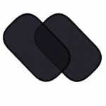 Coppia Tendine Parasole Statiche Per Auto Universale 52x30 cm Nere Filtro UV