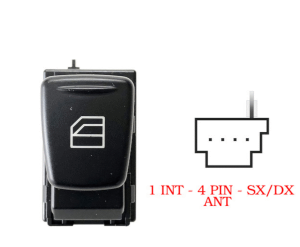 Pulsante Alzacristalli Per Smart Fortwo 451 Per Vetro Dx Interruttore Alzavetro