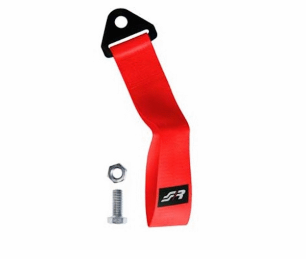 SIMONI RACING CINGHIA DI TRAINO ROSSA fino a 3000Kg 28cm con staffa in acciaio