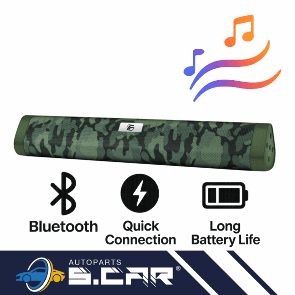 Soundbar Cassa Speaker Bluetooh 5.0 Barra Altoparlante Wireless Verde Camu