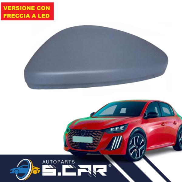 Calotta Di Copertura Specchio Retrovisore Per 208 II  Corsa Destro Dx Primer