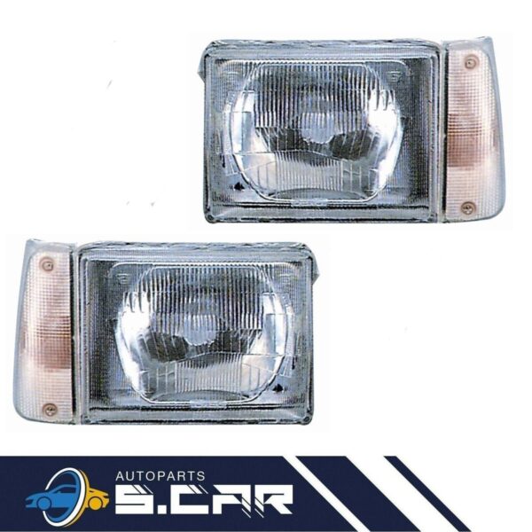 Coppia Fari Anteriori Bianco Per Fiat Panda 141 Destra Sinistro Faro Fanalini