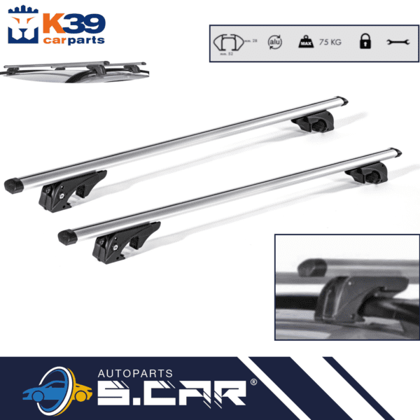 K39 Barre Portatutto Per Hyundai Tucson JM Porta Pacchi Tetto Con Rails Alti