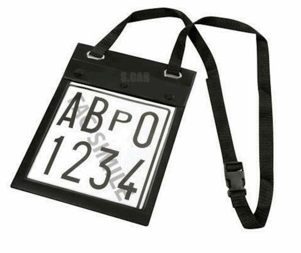Lampa Porta Targa Di Prova Per Auto Moto Furgoni Doppia Tasca Astuccio Custodia