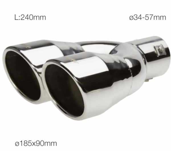 Simoni Racing Terminale Marmitta Scarico Doppio In Acciaio Inox Ovale TRX/59