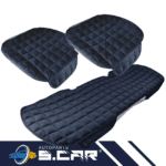 Copriseduta Coprisedili Universali Per Auto Suv Furgoni In Velluto Neri 3 Pezzi