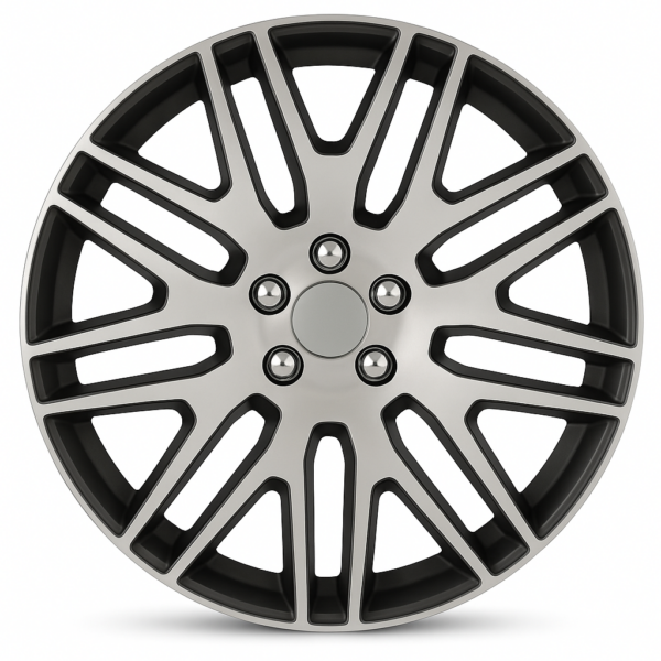 Set 4 Copricerchi 14" Universali Bicolore Coppe Ruota Auto Dakar