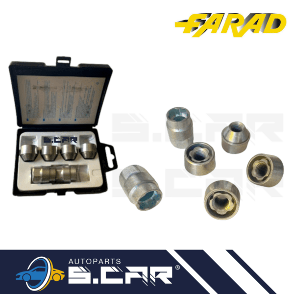 FARAD kit 4 Dadi Antifurto Per Toyota Rav 4 da 2004  Cerchi In Lega Flowerlock