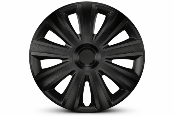 Set 4 Copricerchi 13" Universali Borchie Ruota Coppe Auto Nere Black Aviator