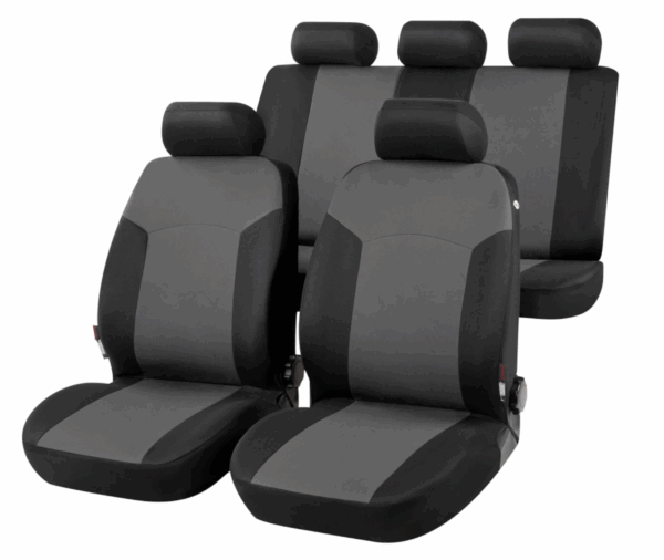 Set Coprisedili Universali Per Auto Anteriori Posteriori Completo Grigio E009