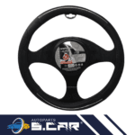 COPRIVOLANTE in PELLE UNIVERSALE AUTO TUNING NERO STERZO 37>39