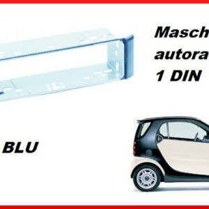 MASCHERINA-AUTORADIO-1-DIN-per-SMART-FOR-TWO-FINO-2007-UN-DIN-pannello-BLU-283847204226-2