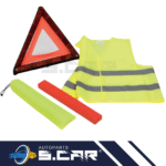 Kit Triangolo + Gilet Catarifrangente Emergenza Stradale SOS Omologato Auto Moto