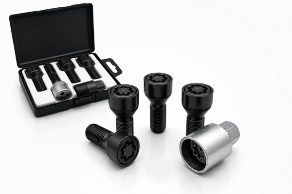 FARAD Bulloni Antifurto Per Grande Punto Duster Sandero Qashqai Starlock Neri