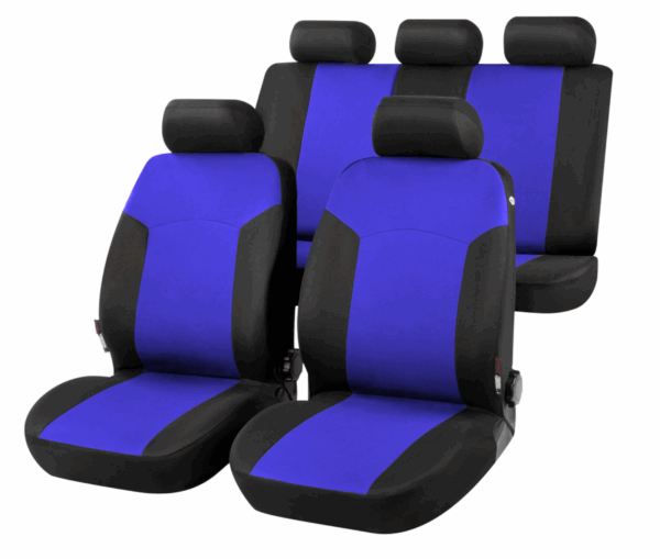 Set Coprisedili Universali Per Auto Anteriori Posteriori Completo Blu E007