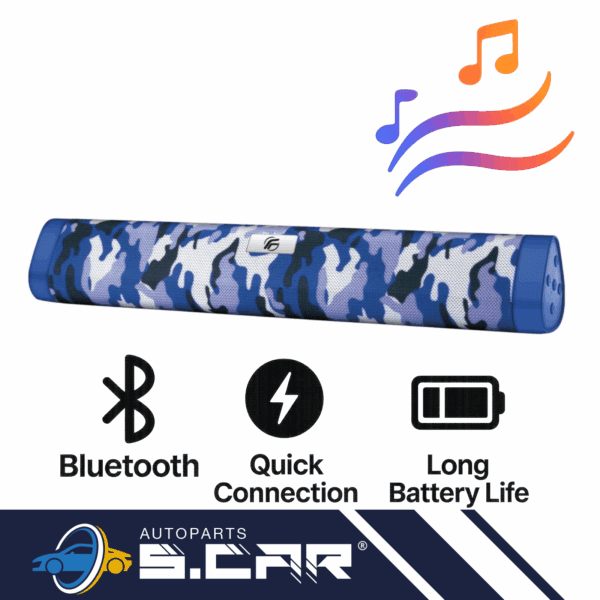 Soundbar Cassa Speaker Bluetooh 5.0 Barra Altoparlante Wireless Blu Camu
